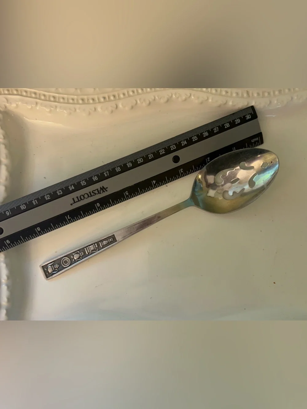 Century House (Stainless) pierced serving spoon 8.5 inches